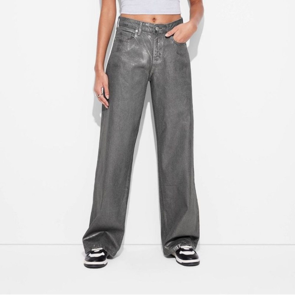 WILD FABLE  Womens High Rise Silver Jeans  NWT